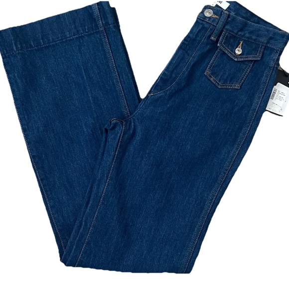 Re/Done NWT Denim Jeans Size 25 US
70s Wide Leg Pocket in True Rinse Blue - Picture 2 of 13